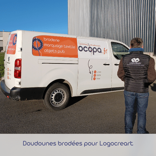 Doudounes brodées pour Logocreart