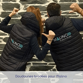 Doudounes brodées pour Malino